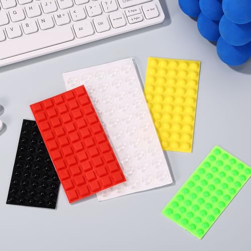 250pcs Pastilles Tactiles en Silicone Tailles pour Personnes Malvoyantes, Marqueurs D'assistance Braille Autocollants Aides à Basse Vision Aveugles et Âgées (Noir, Rouge, Vert, Jaune, Transparent) – vue 3