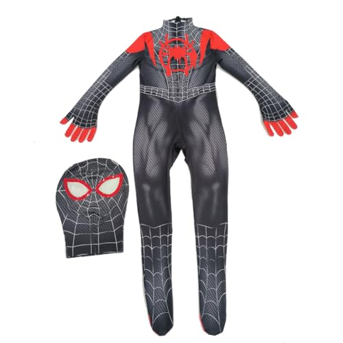 Image of PATPAT Cosplay Bodysuit Costume With Mask, Fabric, Size M, Ages 7-8 | Easy Dressing, Comfortable Wear, Coordinated Look, Flexible Fit, Party Ready, Check Size Guide Before Ordering