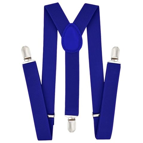 trilece Suspenders for Boys,Kids,Toddler,Girls,Infants and Baby - Adjustable Y Back Child Suspenders Strong Clips (5 Months to 6 Years, Royal Blue) Cover