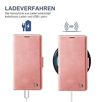Giyer Handyhülle für Samsung Galaxy S9 Hülle mit Schutzfolie, Standfunktion Kartenfach Wallet Premium Leder Schutzhülle S9 Flip Case Cover Stoßfeste Klapphülle S9 5.8 Zoll (rosa) – Ansicht 7