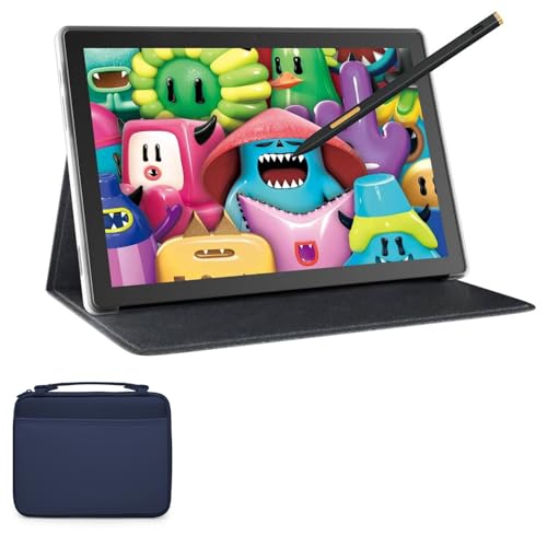 BoxWave Case Compatible with Huion Kamvas Slate 10 (10.1 in) - Hard Shell Briefcase, Slim Messenger Bag Briefcase Cover Side Pockets - Navy