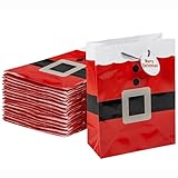Fun Express Santa Clause Suit Medium Gift Bags - 12 Piece Pack