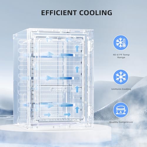 Image of Antarctic Star 18L Mini Fridge 24 Can,Beverage Refrigerator with Quiet Compressor LED Light,Small Cooler with Electronic Temperature Control for Home /Office /Dorm /Bar.