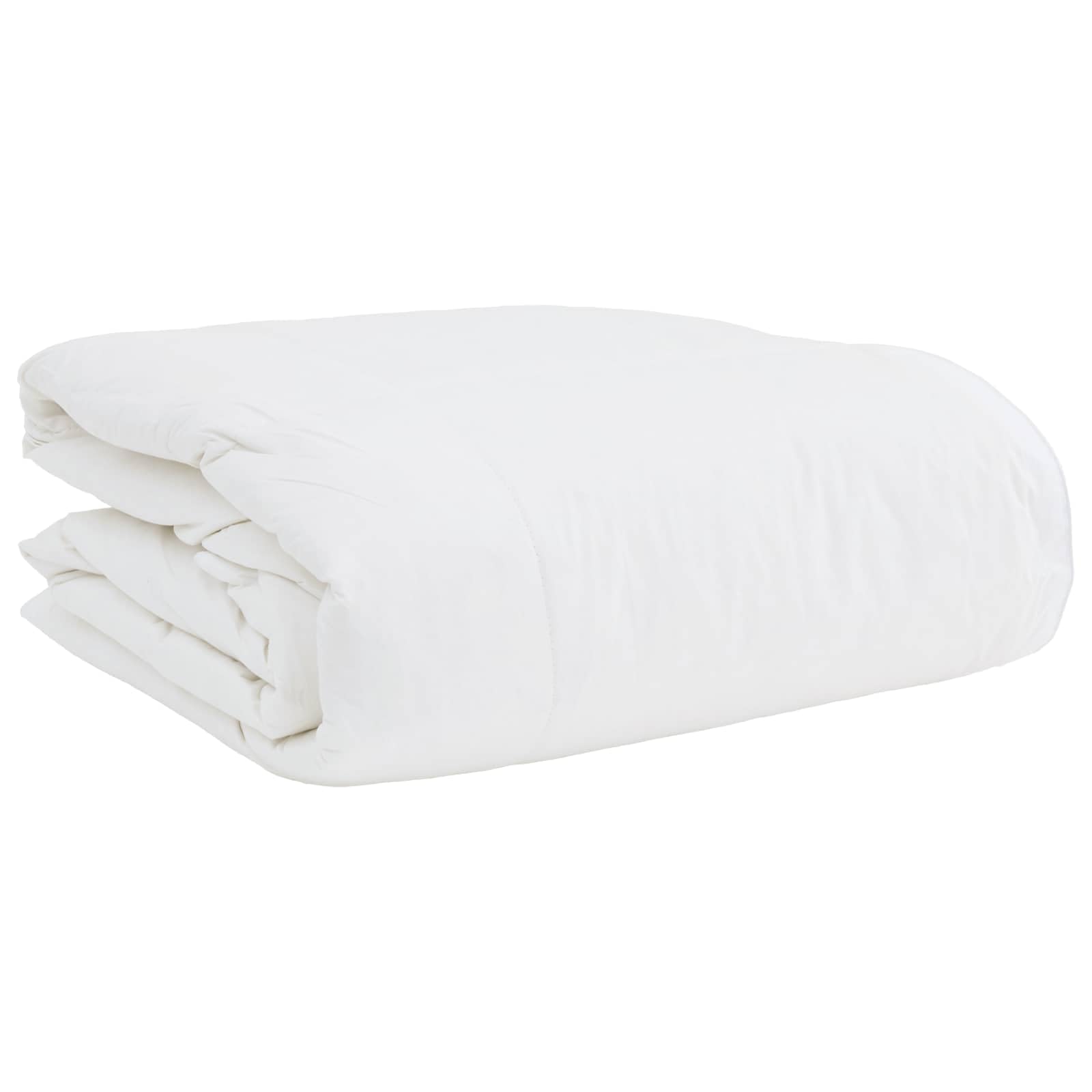 Piumino con cuscino, 2 pezzi, in piume di cotone, colore: bianco
