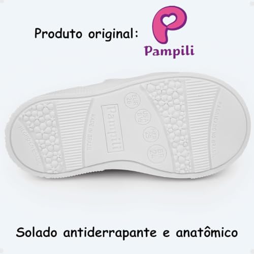 Tênis Infantil Pampili Yumi Colegial (Branco, BR, Criança de 4 a 8 anos, Numérico, 27)
