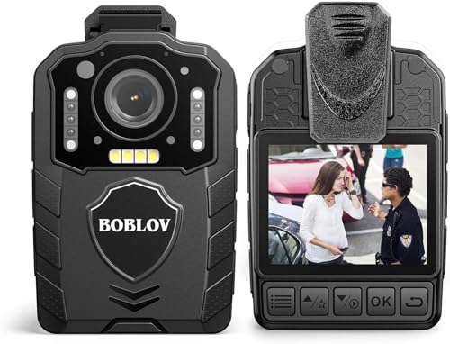 BOBLOV KJ25 1080P Body Cam, 3000mAh with 10-13Hrs Recording, Affordable Body Camera with Night...