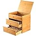 3-lagige Aufbewahrungsbox Für Ätherische Öle, Holzständer Für Ätherische Öle, 88 Ablagefächer Für Ätherische Öle (Color : Brown, Size : 26.5x24.6x24.5cm)
