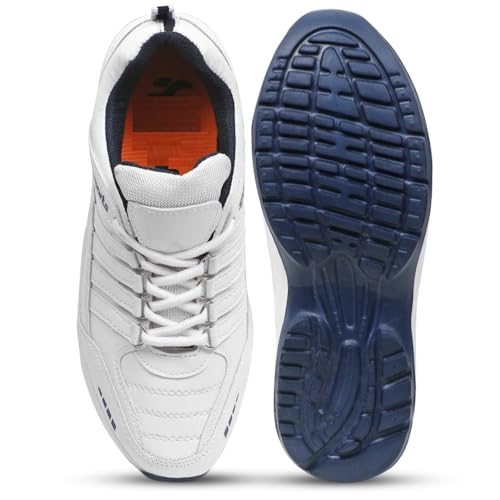 Image of Men's Lightweight Walking Shoes - Comfortable Sports & Running Shoes for Everyday Adventures (Power White)