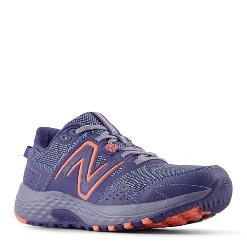 New Balance Women's 410 V8 Trail Running Shoe, Dream State/Sunfade Red/Dusk Shower, 8
