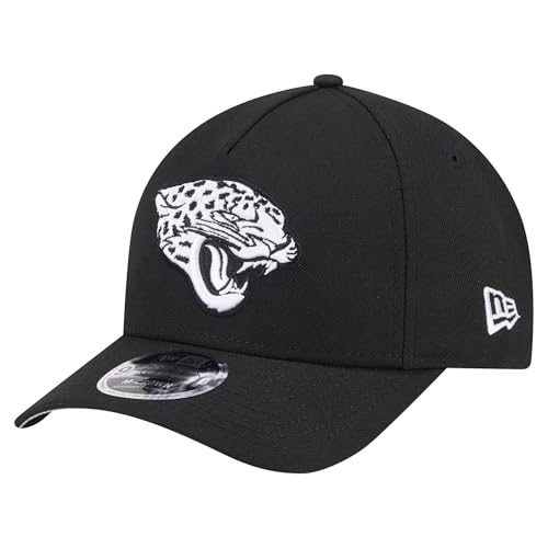 New Era Men's Black Jacksonville Jaguars Team Collection 9FORTY M-Crown A-Frame Adjustable Hat
