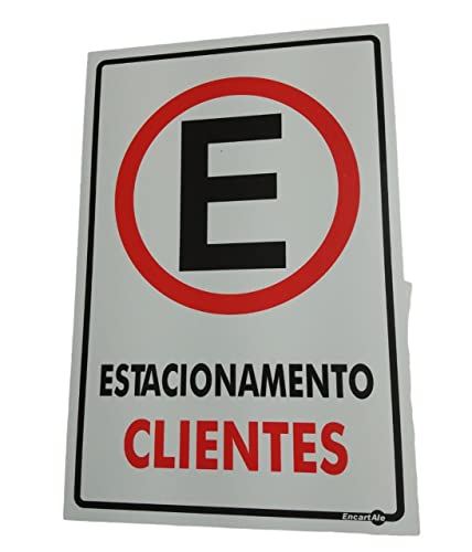 Placa Sinalizadora Estacionamento Clientes-ENCARTALE-PS02