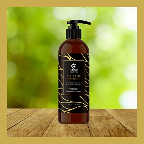 Advanced Anti Cellulite Massage Oil - Skin Tightening Cellulite Oil For Thighs And Body Firming And Stretch Marks - Skin Firming And Slimming Massage Oil With Body Sculpting Essential Oils For Skin #TOP5