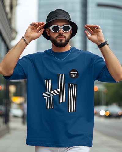 Image of AUSK Oversized T-Shirts || Printed Loose Fit Half Sleeve Tshirt for Mens