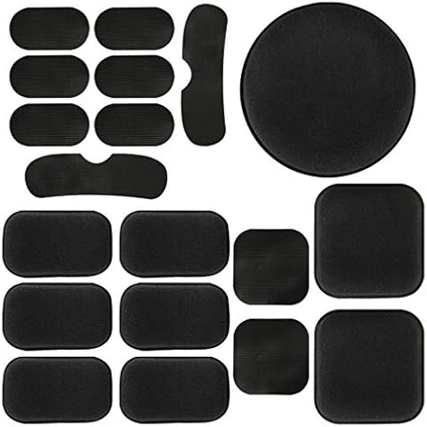 19Pcs Universal Airsoft Helmet Pads, Tactical Helmet Replacement Foam Padding Kits Bicycle Accessories Mats for Fast Mich CS ACH FMA USMC PASGT (Black) Cover