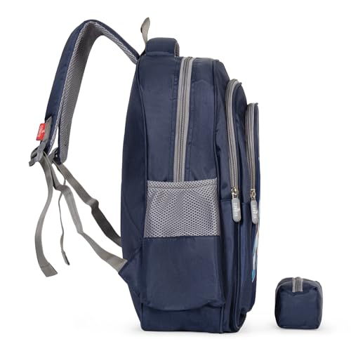 THE CLOWNFISH KidVenture Series Polyester 22 Litres Kids Backpack School Bag Daypack Sack Picnic Bag for Tiny Tots Child Age 5-7 years (Black - Astronaut) - Image 4