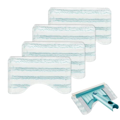 GFRED 4 Pièces Nettoyeur de Douche Bath Cleaner Micro Duo Compatibles Avec Leifheit Badwischer Bath Cleaner Micro Duo à 360° Accessoires Remplacement Convient Pour Nettoyage Carrelage