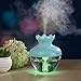 AIBAB Lotus Umidificatore Creativo USB Idratazione Atomizzatore Ufficio Desktop Colorato LED Luce Notturna Funzionamento Silenzioso Nebbia Veloce Umidificatore,Blue