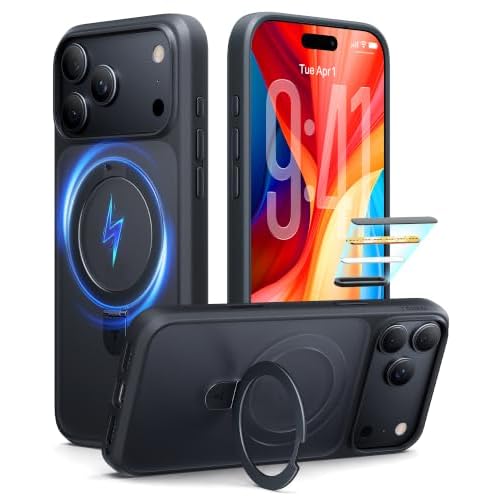 TORRAS for iPhone 18 Pro Max Case with MagSafe Stand Hands Free, Black