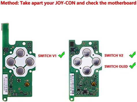eXtremeRate 7 kolorów 9 Trybów NS Joycon DFS LED Kit dla Nintendo Switch, Multi-Colors Luminated Czarny Klasyczne Symbolika ABXY Trigger Face Buttons dla Nintendo Switch & Switch OLED Model Joy-Con - JoyCon Nie Jest Wliczony W Cenę