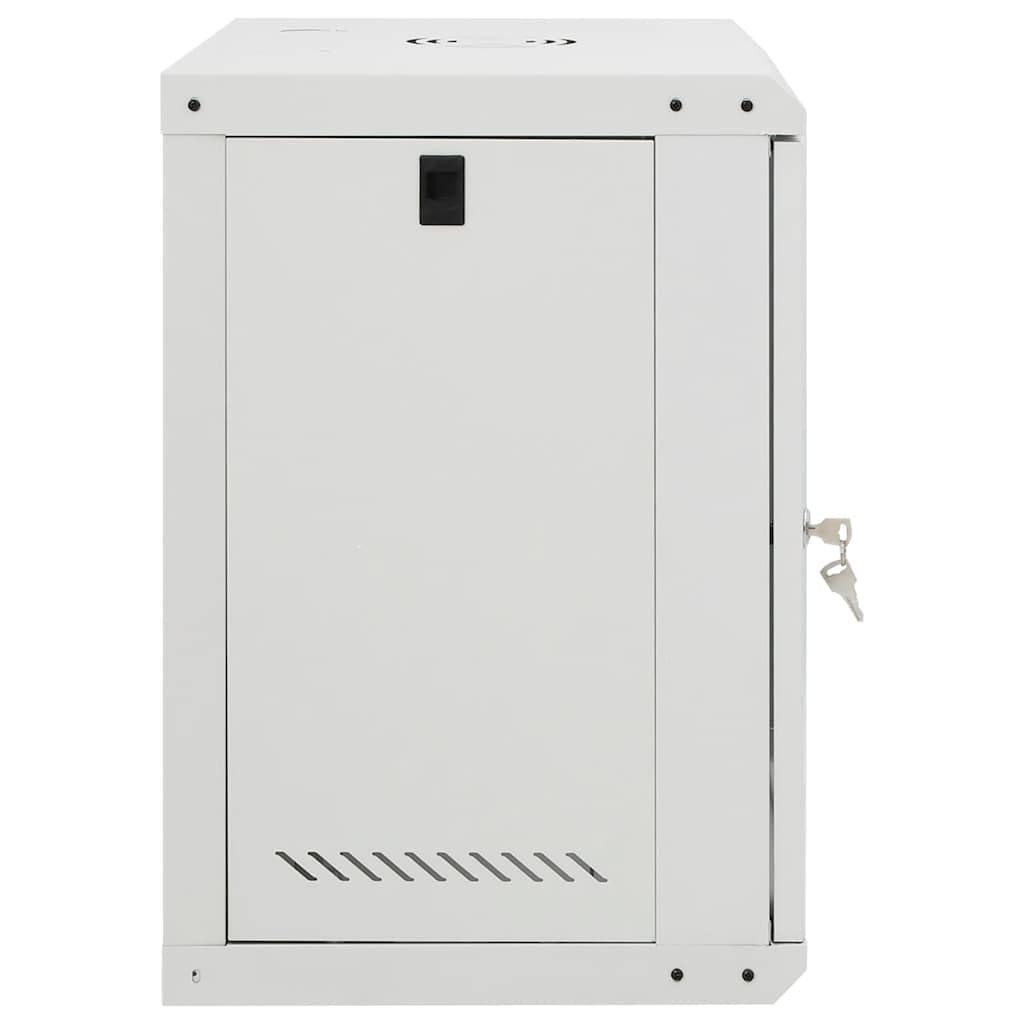 12U Armario de red de pared de 19 pulgadas, IP20, gris, 53 x 40 x 60 cm para servidores, NAS, carcasa de disco duro, solución de almacenamiento en la nube, red doméstica, oficina, oficina en
