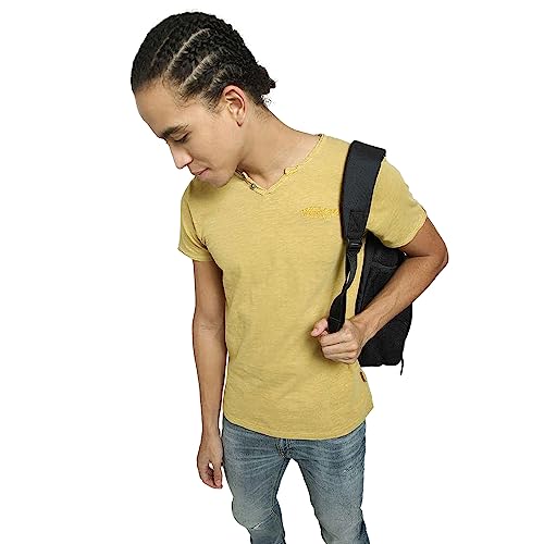 Image of Jack & Jones Men's Cotton Solid Slim Fit T-Shirt