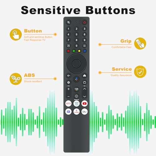 Télécommande vocale TCL avec microphone intégré pour TV QLED 4K HDR
