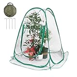 SGZIOO Gewächshaus Klein, 70*70*80cm Überwinterungszelt für Pflanzen, Pop Up Gewächshaus, Transparentes PVC Mini Gewächshaus, Pflanzenschutz, für Gemüse und Blumen