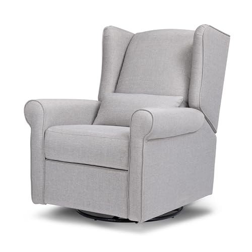 Image of DaVinci Hayden Recliner and Swivel Glider in Misty Grey, Greenguard Gold & CertiPUR-US Certified