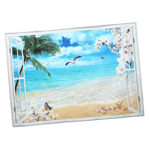 Sfondo in Vinile per Spiaggia per Fotografico Dipinto Murale Decorativo Design elegante