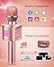 TECBOSS Karaoke Microphone for Kids, Wireless Bluetooth Karaoke Microphone Portable Handheld Mic Speaker Machine with LED Lights, Toys for Girls Boys Adults All Age