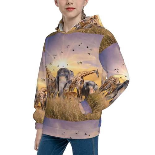 Wildlife Protection Kid Hoodies Boys Sweatshirts Girls Pullover with Pocket2