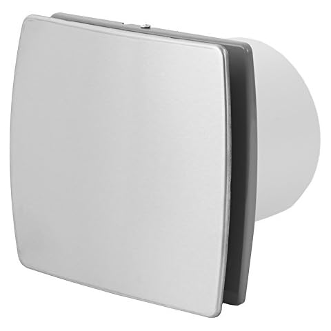 KERABAD Ventilator Lüfter Badlüfter Wandlüfter Bad-Lüfter für WC Bad oder Küche Standart Modern Inox/Edelstahl Ø 120 mm Durchmesser Cover