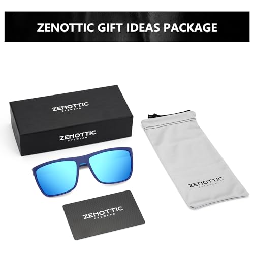 Image of ZENOTTIC Polarized Sunglasses for Men Lightweight TR90 Frame UV400 Protection Square Sun Glasses
