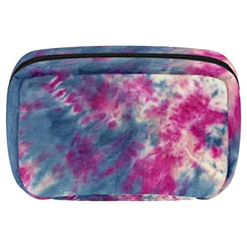 Tie Dye Design Makeup Bag Cute Toiletry Bag Zipper Pouch Travel Cosmetic Organizer for Women and Girls Cover