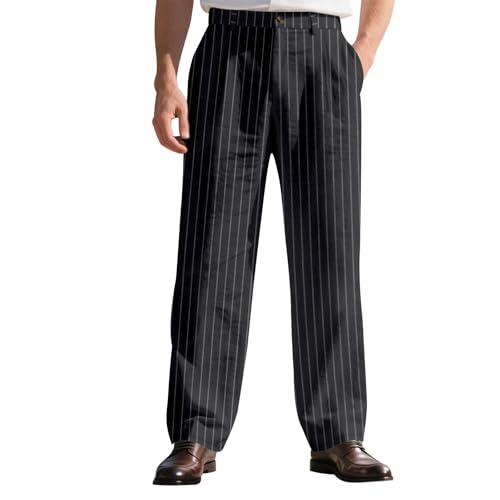 Men Linen Pants Lightweight Button Down Summer 2025 Casual Beggy Pant Straight Legs