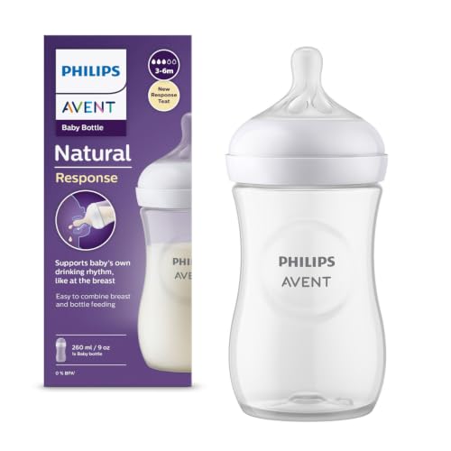 Imagen de Philips Avent Biberón Natural Response: biberón para bebés recién nacidos de 260 ml