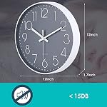 12 Inch Non Ticking Modern Clock