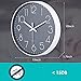 jomparis Wall Clock 12 Inch Non-Ticking Silent Battery Operated Round Wall Clock Modern Elegant Simple Style Clock for Home Office Kitchen Bedroom Living Room