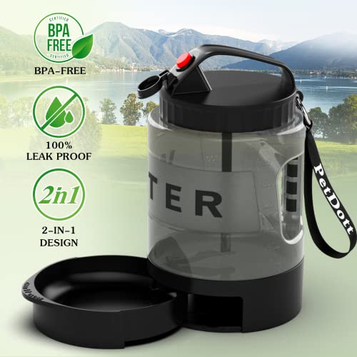Dog Water Bowl Dispenser 77Oz, Large Dog Travel Water Bottle For Camping Dog Park Road Trip W/Pull-Out No Spill Dog Water Bowl, Bpa Free #TOP4