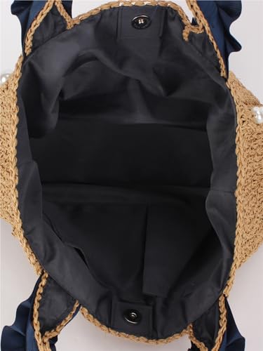 Bolso de mano de playa tejido a mano de ratán miniatura 4