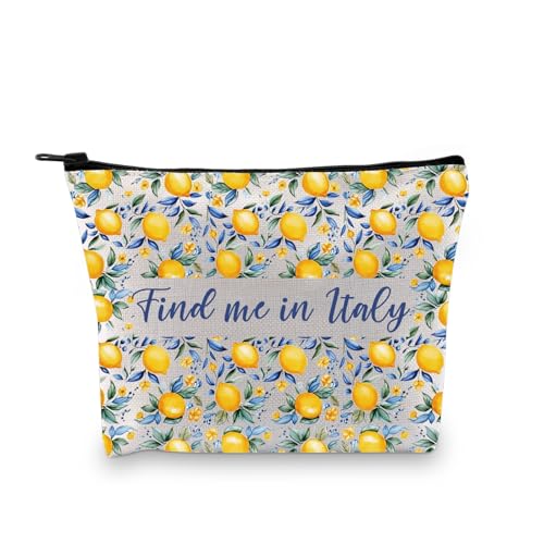 Italian Lemon Makeup Bag Italy Lemon Themed Gift Amalfi Coast Gift Positano Lemon Bag Souvenir Gift Bag Find me in Italy (Find me in Italy 3uk)