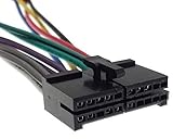 Kabelbaum für AEG / Prology Autoradios  Messen Sie bitte die Kabelbuchse Ihres Radios, zählen Sie die Anzahl der Anschlusspins und achten Sie auf die farbe des Steckers, die mit farbe der Anschlussbuchse übereinstmmen muss. Entsprechend kann dann der passende Stecker gewählt werden.  kompatibel unteranderem mit:      AEG CS-FMP 150 , 410 , 420 , 650 BT , CS-MP 530 IP/IR, 700 BT, 700 TD, 850 BT  usw.     Audiovox VME 9112 , DVD 1627 usw.     Clatronic AR 736     ForYou CM 206, 700 , 730 usw.     JGC AR 5100TFT     Prology CMD 120 usw.     Silvercrest CRE719 usw  Der Stecker ist 20 polig auf > ISO . Abmessungen des Steckers ca. 29 x 8 mm. Anschlusskabel ist wie folgt belegt: Dauerplus (+) Powerplus (+) 4x Lautsprecher , vorne li + re, hinten li + re, Antenne Remote  Ist Ihr Radiomodel nicht aufgeführt ? Wenn Sie unsicher sind, teilen Sie mir bitte folgende Angaben mit: Genaue Radiobezeichnung, Abmessungen der Radioanschlussbuchse (Breite/Höhe) , Anzahl der Anschlusspins sowie farbe der Steckergehäuse. Ewentuell fotografieren Sie die Rückseite Ihres Autoradios und schicken Sie mir das Foto an meine eMail.