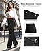 BRXL Dress Pants for Women Work Tummy Control Shapewear Long Wide Leg Winkle Free Business Casual Black L