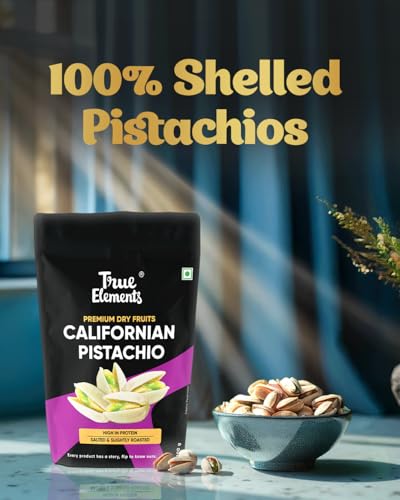 Image of True Elements Pistachios 200gm | Premium Crunchy Pista | 100% Natural Dry Fruit | | Rich in Protein | Rich in Fibre | Healthy Snacks | Festive Snacking