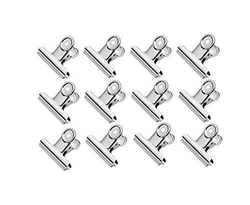 Presse-papiers, pince multi-usages en métal, pince multi-usages, clip de classeur, bureau de papeterie pinces, pour bureau, école et famille (12 x 50 mm) Cover