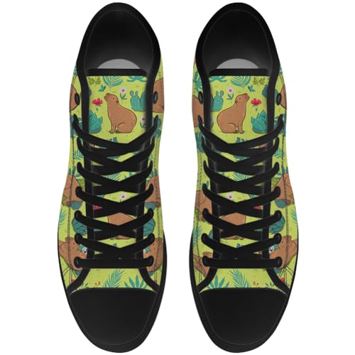 Capybara Shoes Cartoon Capybara Print High Top Canvas Sneakers Gifts for Men Women4