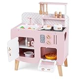 Sécurité et Qualité Fiables : Conforme aux normes de sécurité et fabriqué en matériaux boisés de haute qualité, cet ensemble de cuisine jouet assure une durabilité longue durée. Équipée de pieds solides en bois stables et de coins arrondis, elle garantit la tranquillité d'esprit pour des heures de jeu actives.