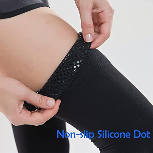 Glemossly Thigh High Medical Compression Stockings For Women & Men,Open Toe,Firm Support Hose 20-30 Mmhg Compression Socks For Treatment Varicose Veins Swelling #TOP3