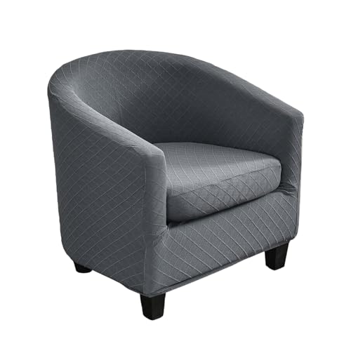 CRFATOP Fundas para sillón de club de 2 piezas, fundas para sillón con estampado suave, fundas para sillón redondo con estampado suave, fundas para sofá con parte inferior elástica para mostrador de