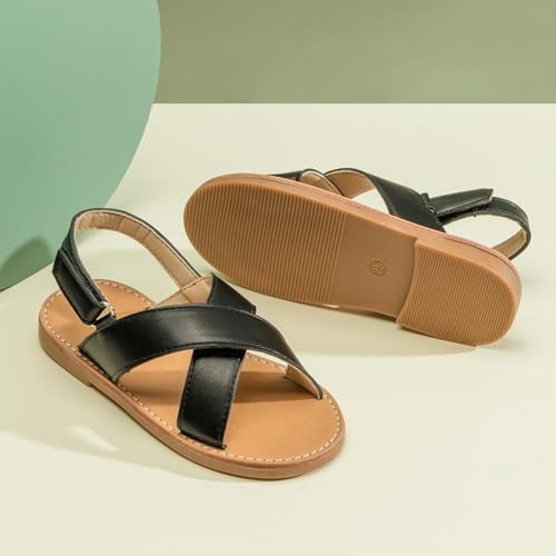 IWIHMIV Girls Sandal Thick Sole Sandal for Toddler Adjustable Strap Casual Flat Open Toe Lightweight Summer Shoes2
